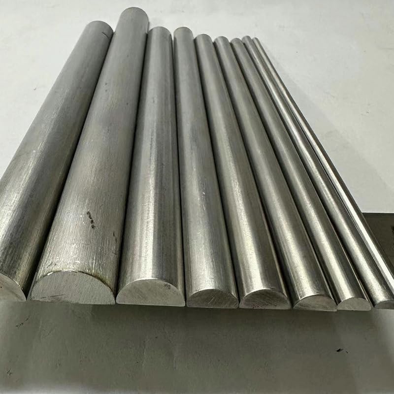Tige en forme de D en acier inoxydable 304 tige solide semi-circulaire pour le travail du bois, la fabrication de bricolage, le traitement des écrous et des tours (Silver, 20 Piece/2MMX4MMX50CM)