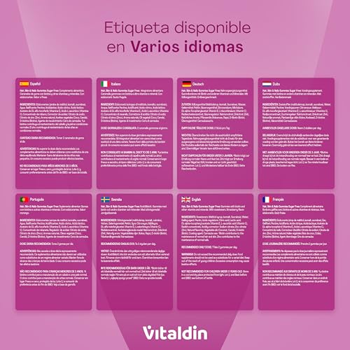 VITALDIN Gummies para Pelo, Piel y Uñas – Con 2500 μg de Biotina - Ayuda al Cuidado del Cabello – Con Zinc y Vitaminas C y E – Vegano – Sin Azúcar - Sin Gluten - 60 Gummies - 1 mes –Sabor Fresa - imagen 8