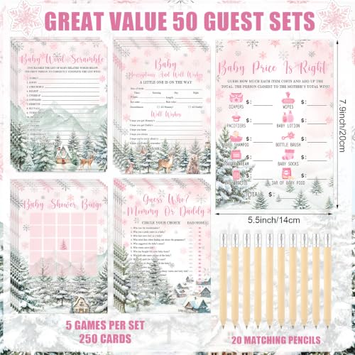 Image of Patelai 321 Pink Baby It's Cold Outside Baby Shower Decorations Games for Girl Wonderland Games Wooden Don't Say Sign Pink Wonderland Gender Reveal Birthday Party Decorations Supplies