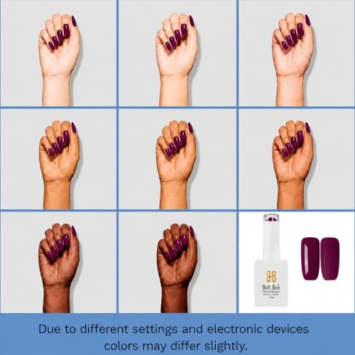 Image of Bolt Bee Maroon Color Gel Nail Polish Soak Off UV Gel 15ML DIY at Home Manicure Salon Nail Art
