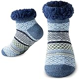 Cirorld Slipper Fluffy Socks for Women Men, Warm Bed Socks Christmas Socks, Winter Thick Fuzzy Socks Slipper Socks With Grippers, One Size Non Slip 5-11 - Image 1