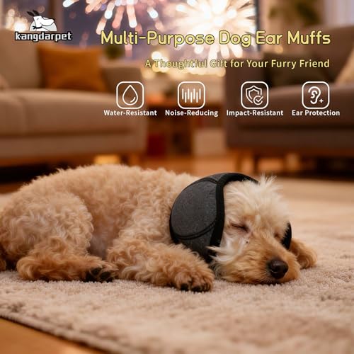 Image of Dog Ear Cover, Gray, S (Head Size: 10 inch-15 inch) | Noise Protection & Anxiety Relief, Adjustable No Shake Ear Wrap