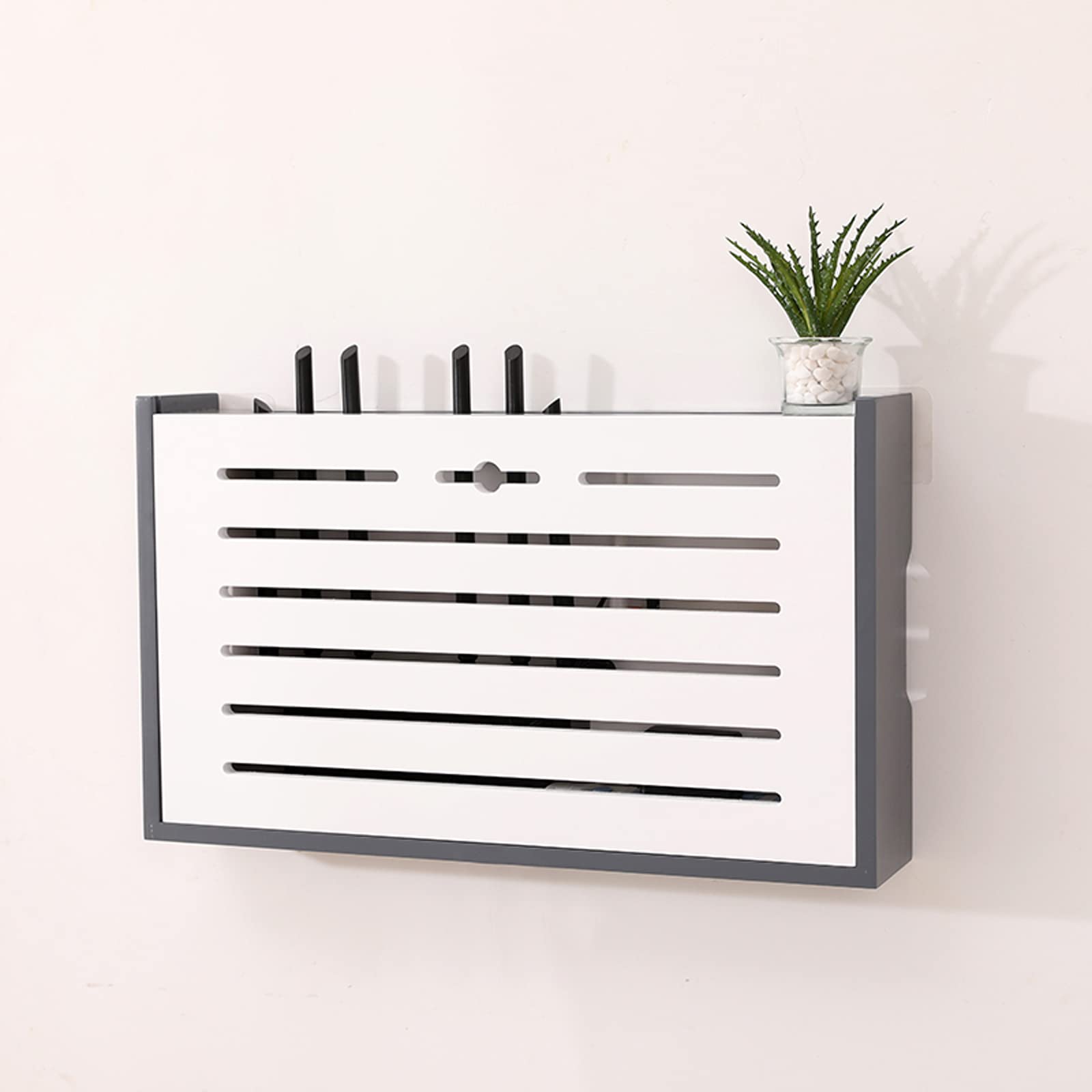 Buy Wall Hanging Wifi Router Shelf TV Settop Storage Box,Made Of Solid