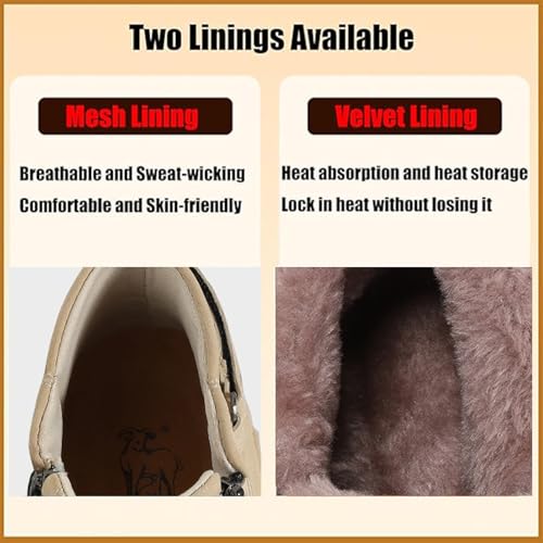 Men's Causal Fashion Ankle Chukka Boots Comfort Round Toe Alligator Printed Fur Lined Non Slip Side Zip Boots Outdoor High Top Driving Walking Shoes2