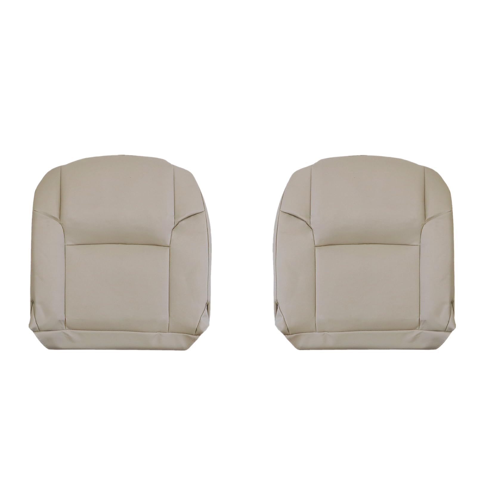 NLQR Taupe Tan Front Driver & Passenger Sides Bottom Replacement Microfiber Leather Seat Covers Compatible with Toyota 4Runner 2003 2004 2005 2006 2007 2008 2009