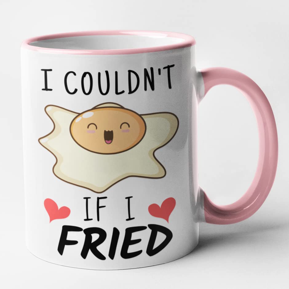 Couples Bacon and Egg Anniversary Valentines Funny Mug Set (Pink) - Image 2