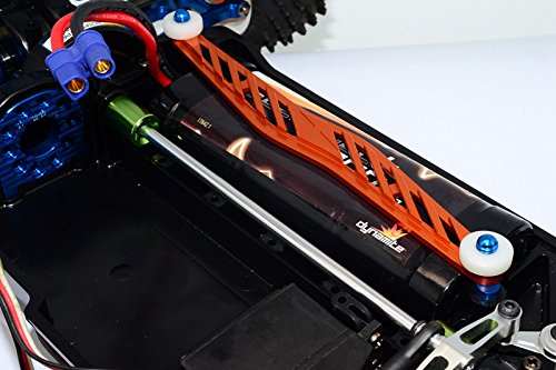 Fixation batterie Tamiya TT02 GPM radiateur argenté contre la surchauffe