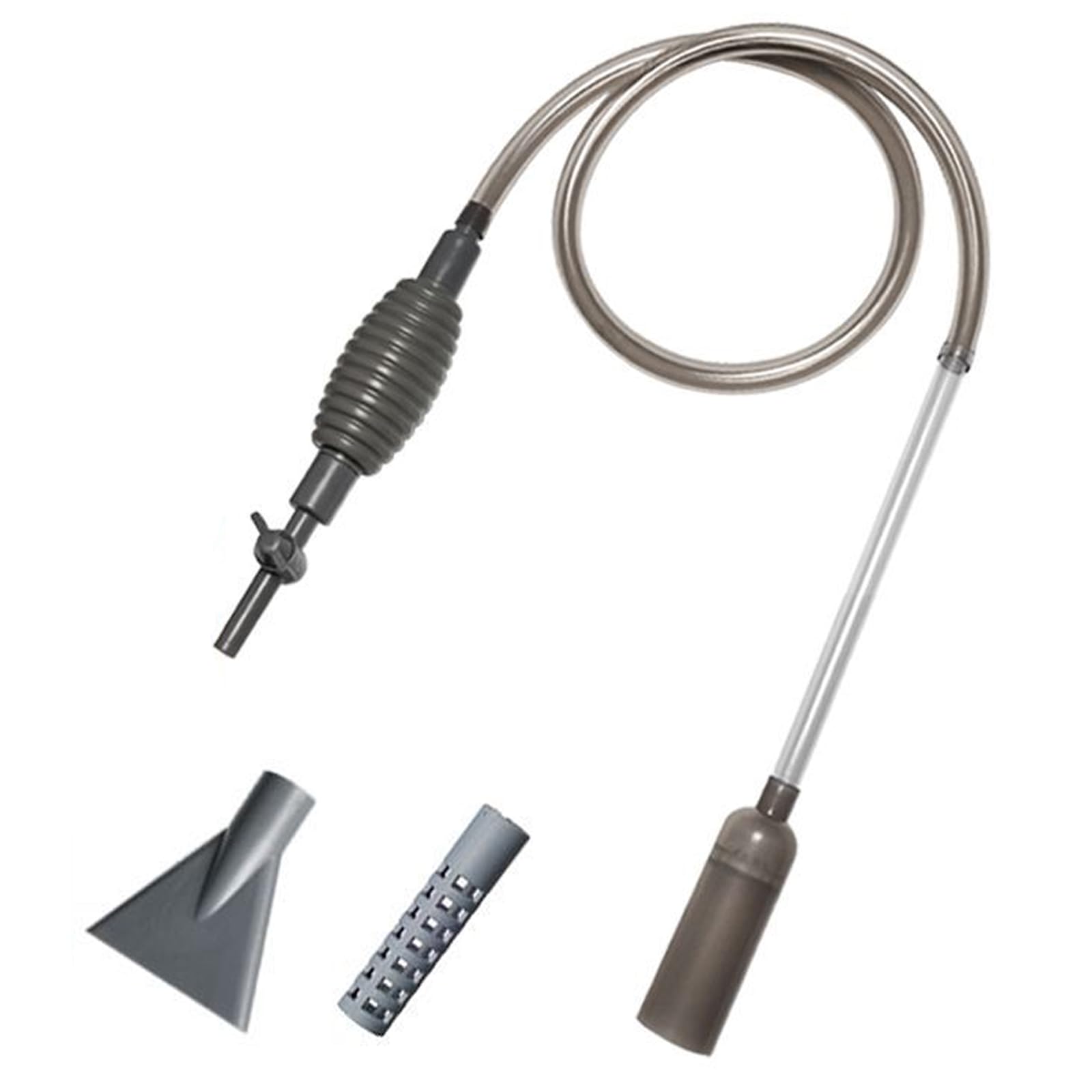 DEZP 1 juego 1.7m sifonador acuario sifon acuario aspirador acuario sifón acuario cambiador de agua para acuarios Limpiador de acuarios Viene con dos puntas de repuesto