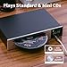 SMSL PL150 CD Player High Power CS43198 Decoder chip, Standard & Mini CDs, with RCA/3.5mm & 4.4mm Headphone/Optical/Coaxial Output, for Vehicle/Laptop/TV/PC, CD Player Amp with Remote Control (Black)