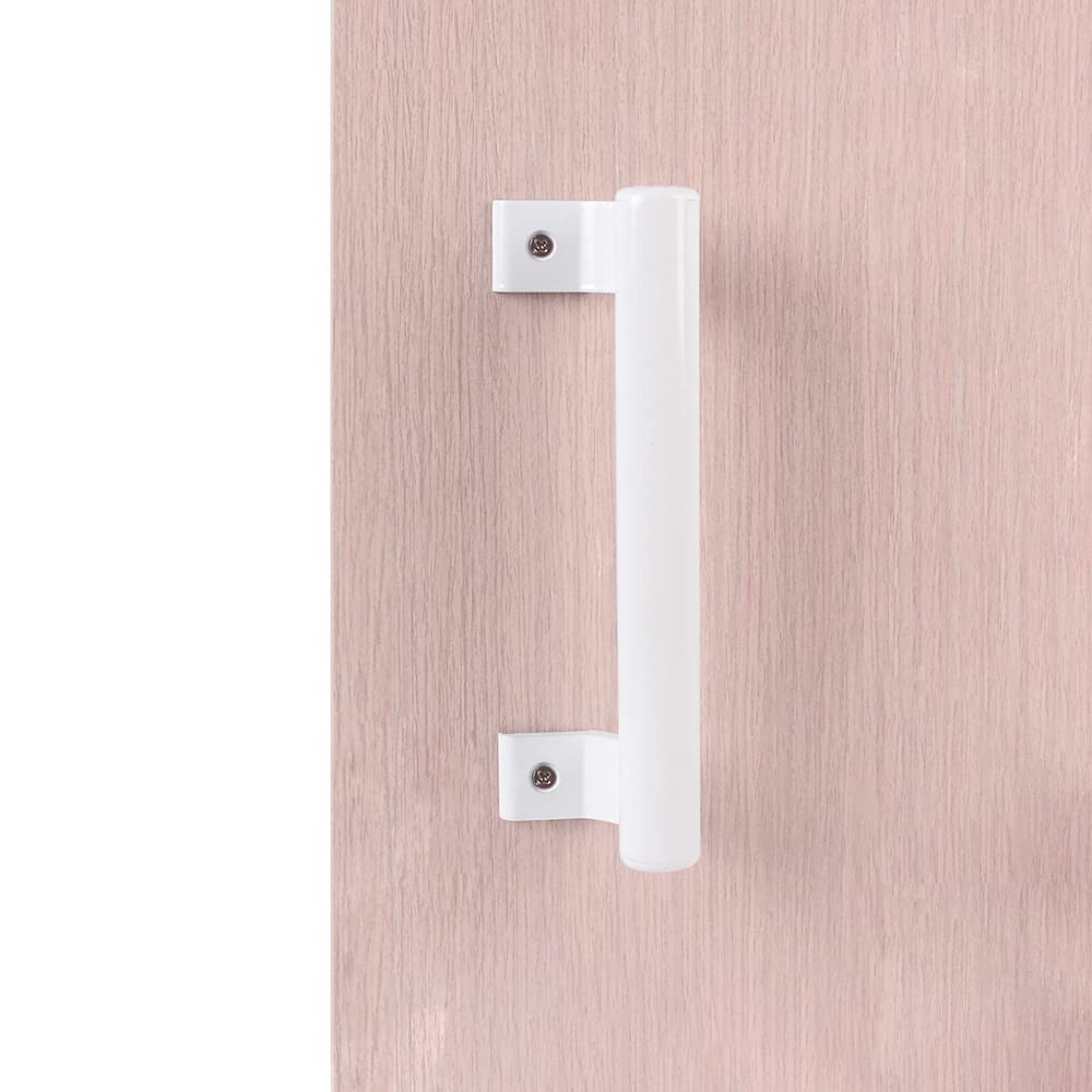 KAFENDA 200mm maniglia per porta scorrevole in lega di alluminio maniglia per porta dell'armadio maniglia per porta interna ed esterna maniglia per porta del magazzino maniglia in metallo (Bianco)