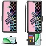 Kinetijy Case Compatible for HTC One M8 Phone Case Flip Cover [with Tempered Glass Screen Protector][RFID Blocking][Colorful Reflect Light] LPT-JXX