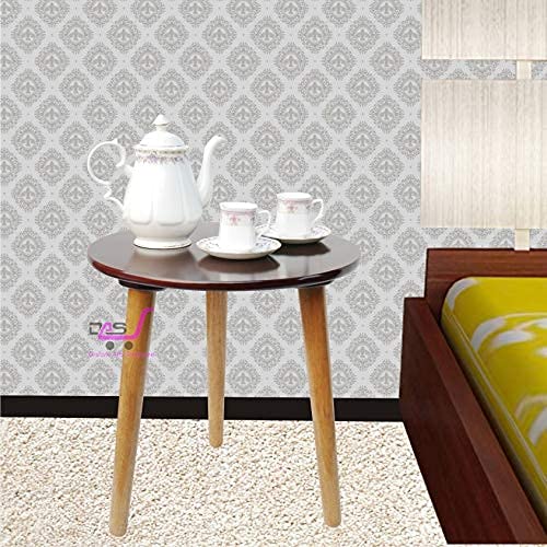 Image of Shoppee Fold-able Oval Shaped Side Table /Tea Coffee Breakfast Table (Brown Round)