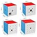 D-FantiX QYTOYS Qiming Pyramid Stickerless Speed Cube Triangle Cube Puzzle + Speed Cube Set, Moyu Mofang Jiaoshi MF2S 2x2 MF3S 3x3 MF4S 4x4 MF5S 5x5 Stickerless Speed Cubes