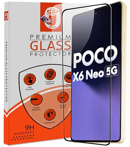 Image of Premium Tempered Glass Screen Protector Compatible For Oppo F25 Pro 5G / Poco X6 Neo 5G Cellphone (6.67 Inch,Pack Of 1)|Edge To Edge Coverage Full Protection With Installation Kit