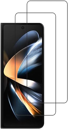 AISELAN Protector de pantalla para Samsung Galaxy Z Fold4 5G, 2 piezas de vidrio templado antiarañazos de cobertura completa para teléfono Galaxy Z