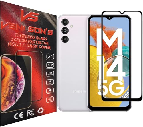 VENI SON'S Scratch Resistant Edge to Edge Tempered Glass Screen Protector Compatible With Samsung Galaxy A14 5G, M14 5G