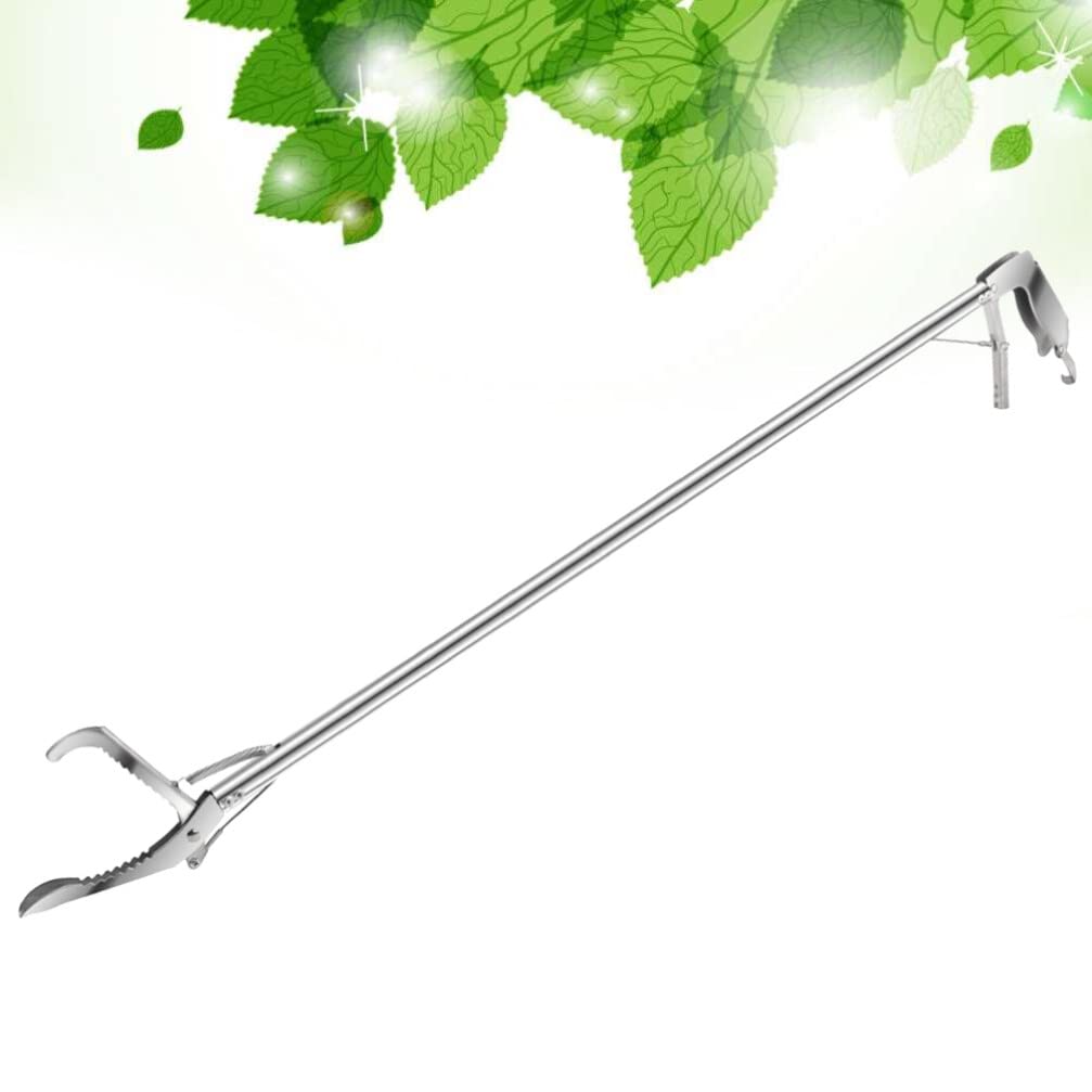 ifundom Schlangenfänger Schlangenzange: 100cm Reptilien Greifzange Robuste Reptilien Grabber Catcher Tool mit Schloss mit Breitem Zickzack-Backen Rutschfester Griff