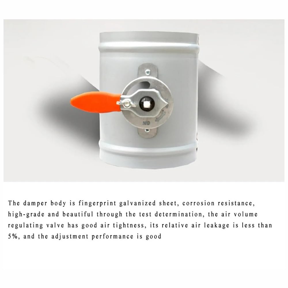 KanDuo Compuerta, Manual, for conducto de Aire HVAC, compuerta de Zona Redonda, actuador, compuerta de Volumen, 76, 80, 100, 125, 150 y 200 mm, 1 Unidad(Diameter 100mm)