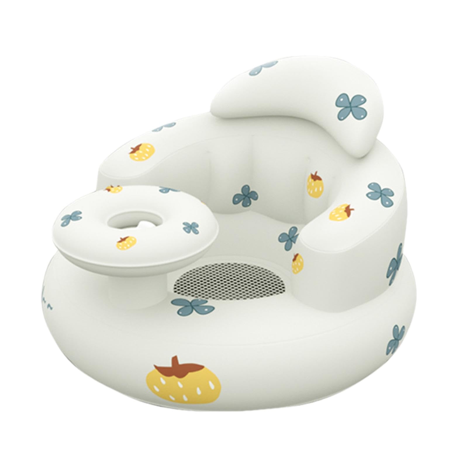 Seggiolino Gonfiabile Per Bambini Con Pompa Integrata - Design Orso - Per Neonati Da 3 Mesi - Sedia Da Appoggio - Foto 9