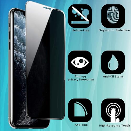 Image of DPJ Premium Grade Privacy Tempered Glass For iPhone 13 Mini (5.4 Inch) Full Coverage Anti-Spy 9H Hardness Screen Protector Guard [Pack of 1] [Privacy]
