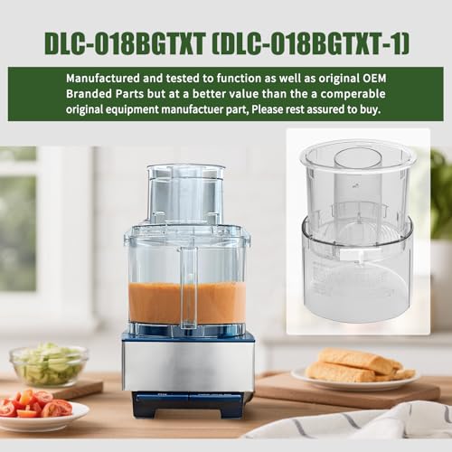 Image of DLC-018BGTX (DLC-018BGTX-1) Large Pusher and Sleeve Assembly Fit for Food Processors, Compatible with Cuisinart Tritan Custom Food Processor DFP-14BCN, DLC-8S, DFP-14, DFP-11