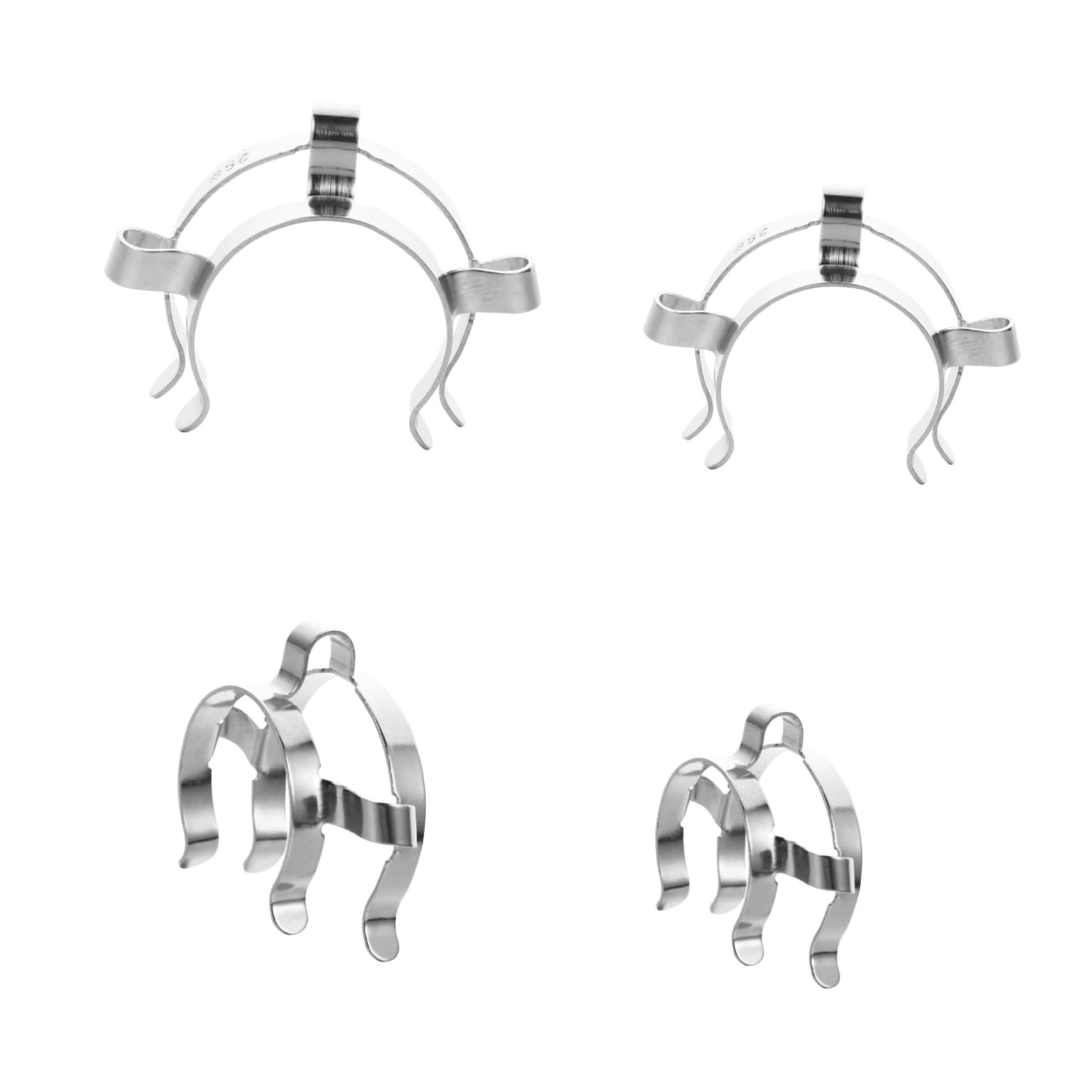 MAGICLULU 3 Set Pinza Molla Inossidabile Per Fissaggio Sicuro Per Laboratori Distillazione Condensazione 4 Pezzi*3