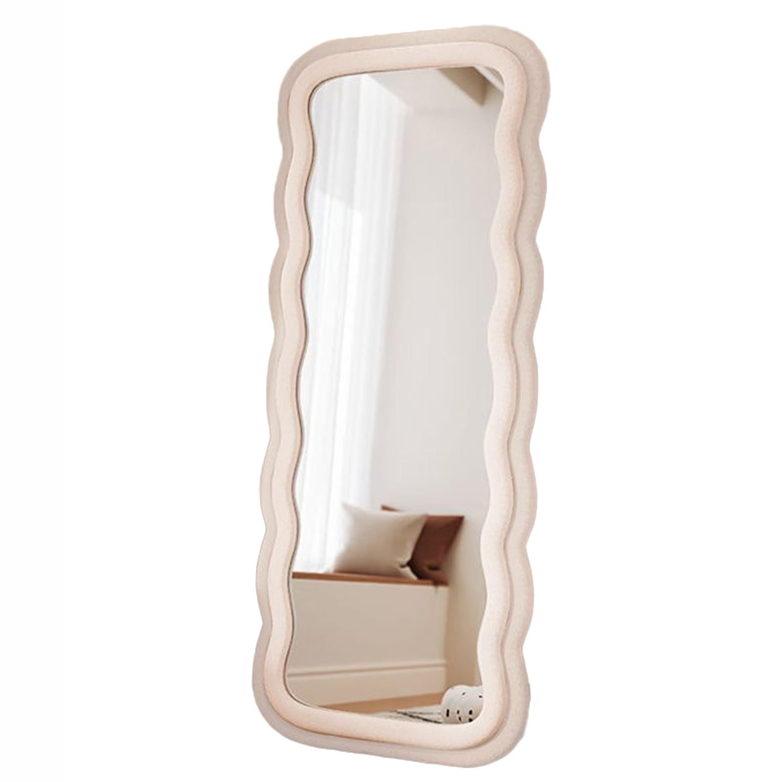 FGXHHS Mirror Full Length without Distortion Vertically Only for Bathroom Bedroom or Entryway(White,170x70 cm)