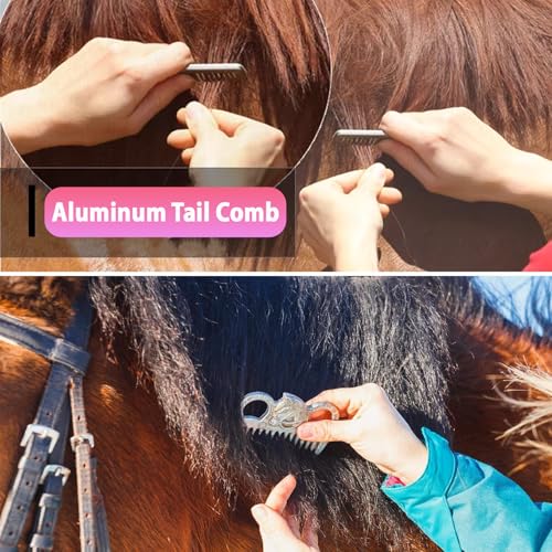 Horse Grooming Kit 13 Piece, Horse Brushes for Grooming Supplies with Tote Bag, Horses Tack Brush Set for Effective Grooming and Cleaning, Gift for Horse Riders Beginners (Pink) - Image 7