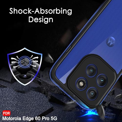Image of TheGiftKart Hybrid Shockproof Back Cover Case for Motorola Moto Edge 60 Pro 5G | Hard Back Cover Case for Motorola Edge 60 Pro 5G (PC & TPU, Transparent Clear Back, Clear Sides)