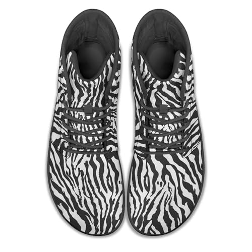 Image of Fashion Print Womens Mens High Top Barefoot Sneakers Flat Shoes