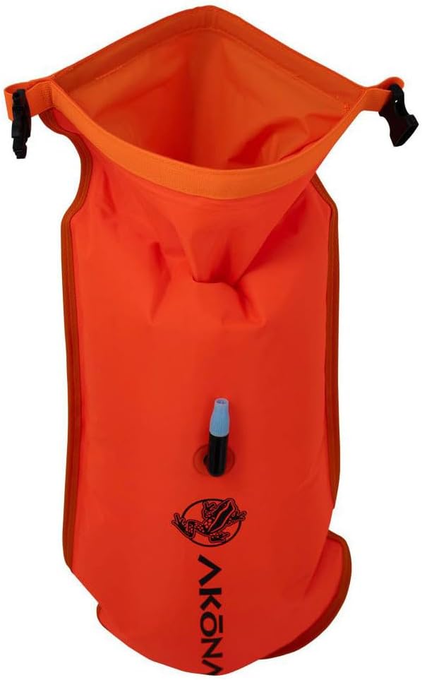 AKONA Snorkel and Swim Buoy to keep your valuables with you while in the water (Orange)