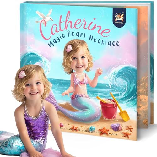 Personalized Mermaid Adventure Book – Magic Pearl Necklace | Custom Name & Photo...