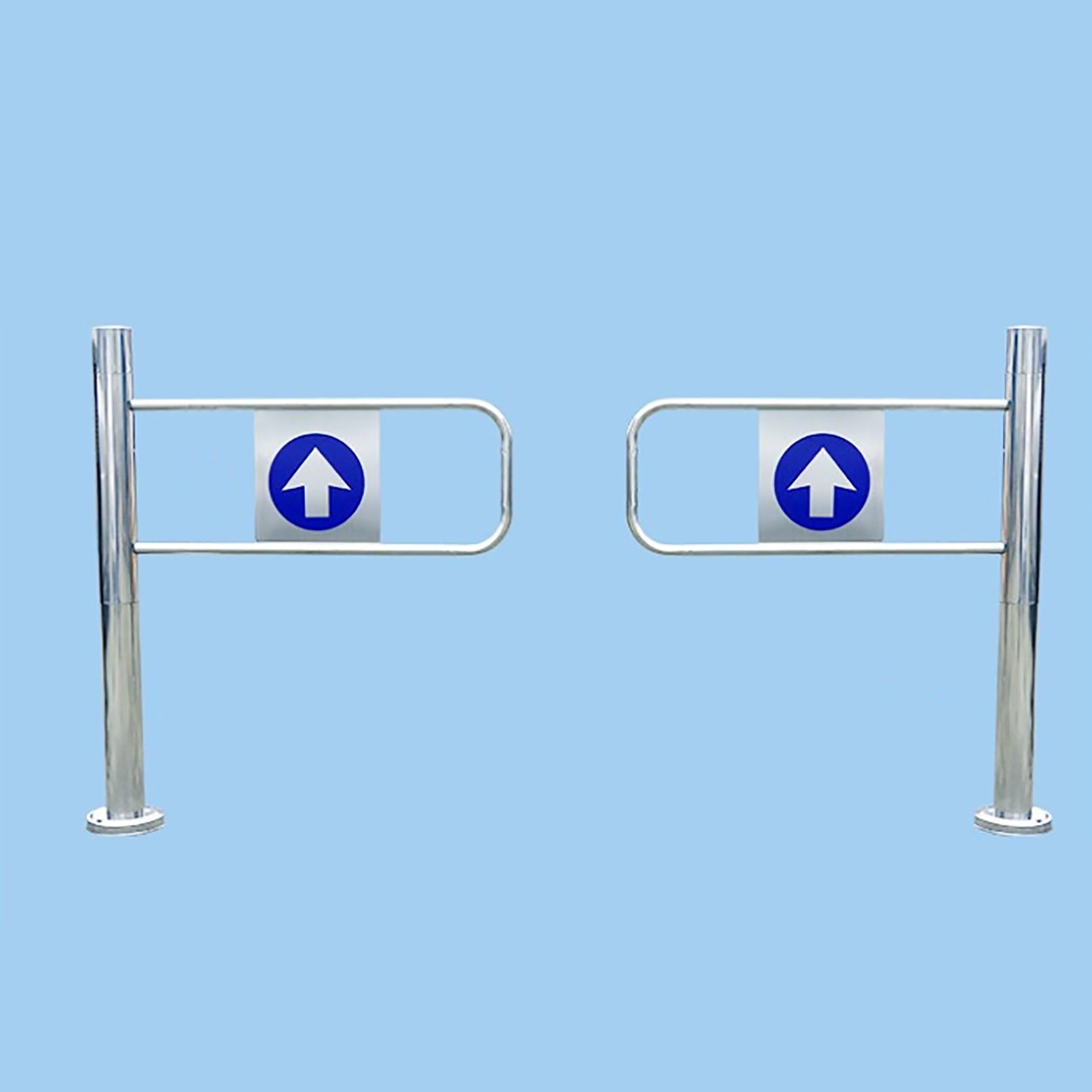 Porte De Sécurité À Fermeture Automatique, Ouverture À 90° Portillon Pivotant, Barrière D'accès En Acier Inoxydable, Pour Magasin, Bibliothèque, Supermarché(1.3x1m/4.26x3.28ft)