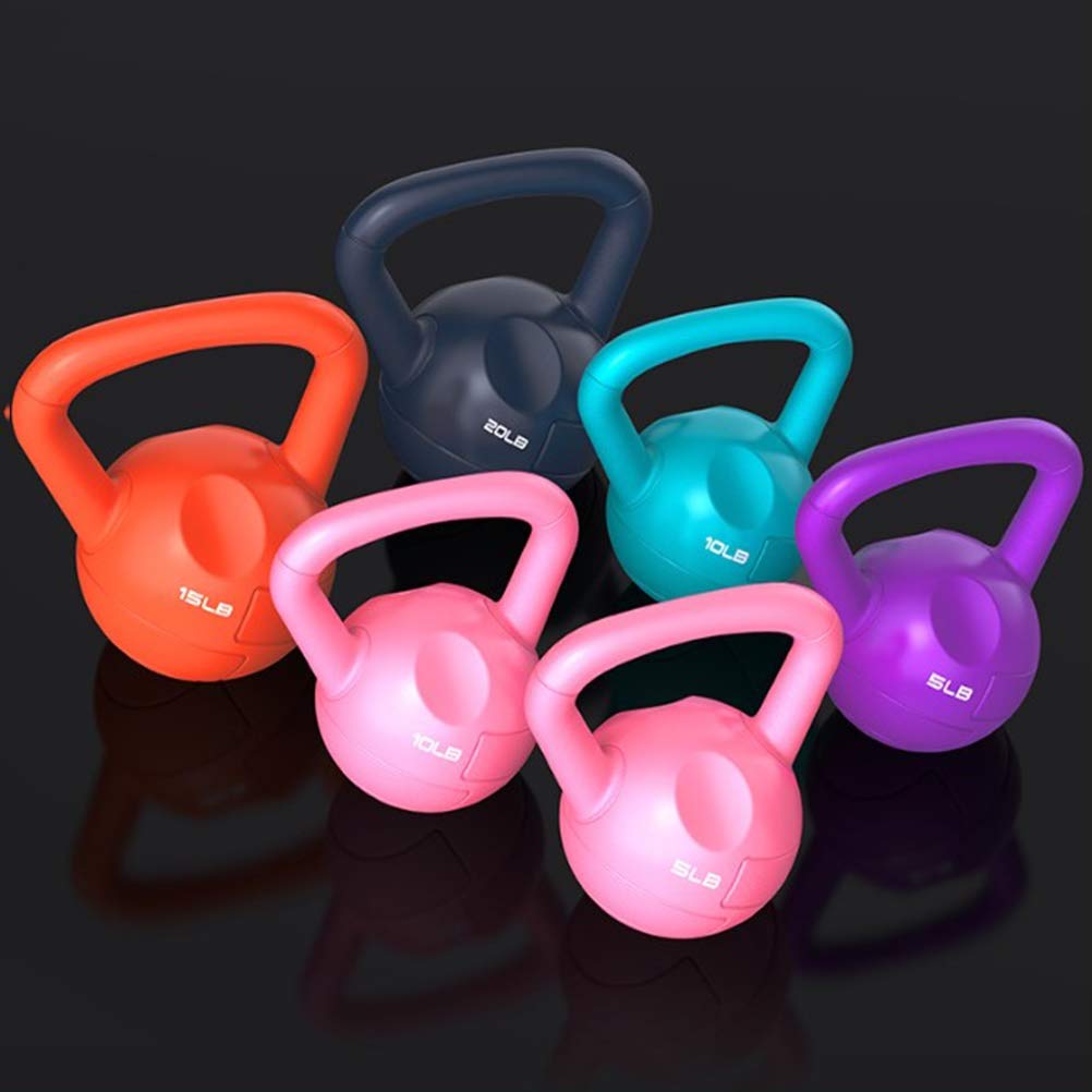 Pesas Rusas Pesas Rusas De Hierro Fundido De Color, Entrenadores De Fuerza En Hogares Y Gimnasios, Pesas En Forma De Mujer, 5 LB / 10 LB / 15 LB / 20 LB