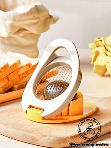 Starchef Stainless Steel Preserved Egg Ham Banana Cutter Slicer, Slice Boiled Eggs Preserved Eggs Hams Bananas EffectivelyYellow