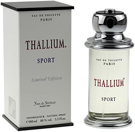 Jacques Evard Thallium Sport for Men Edt Spray, Woody Aquatic Fragrance, 3.3 Fl Oz