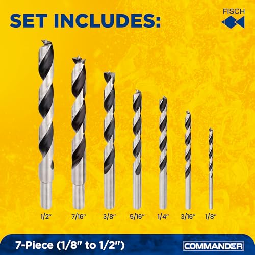 Fisch Premium Brad Point Drill Bit Set