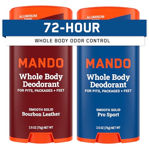 Mando Whole Body Deodorant For Men - Solid Stick - 2.6 oz, 2 pk - B &amp; PS