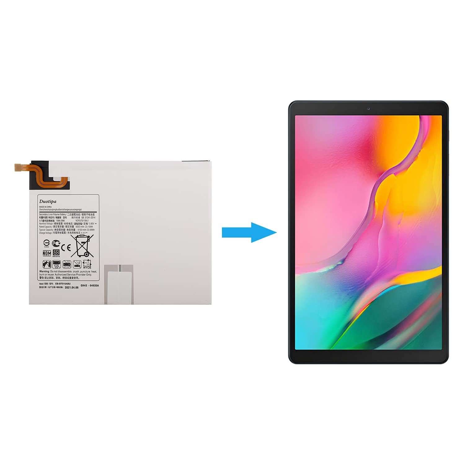 Amazon.com: Duotipa EB-BT515ABU Battery Compatible with Galaxy Tab