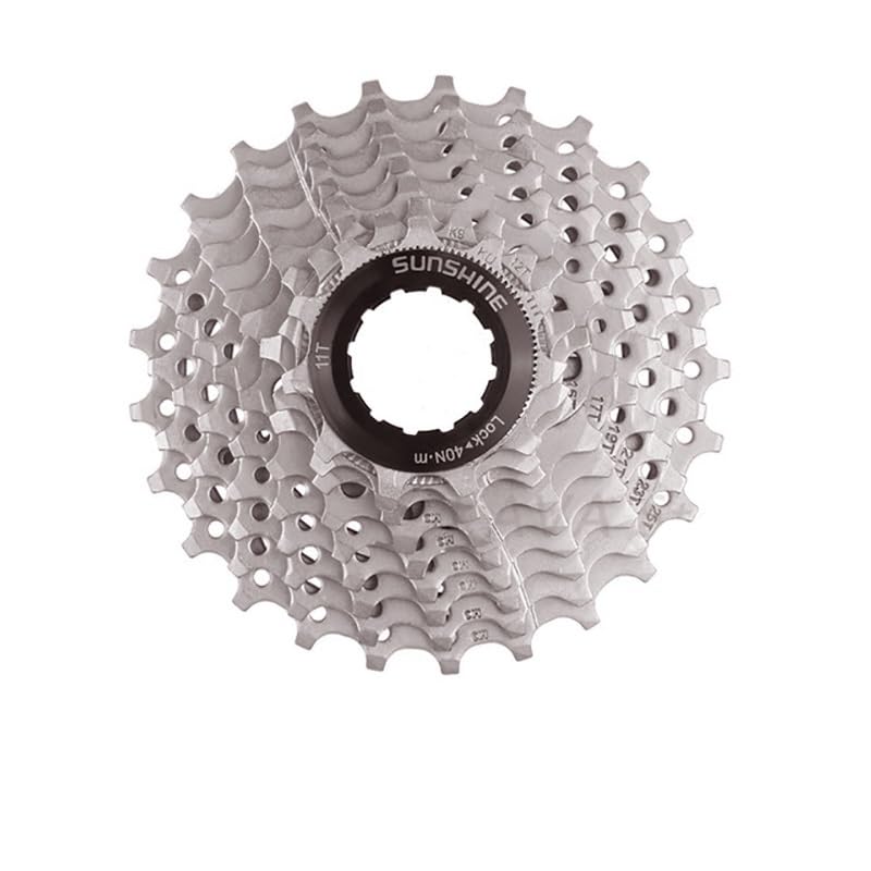 QIUSHIBO Speed Cassette 8/9/10/11/12 Speed Road Bike Cassette Sprocket Bicycle Chainwheel Compatible Bike Cassette(9S 11-25T)