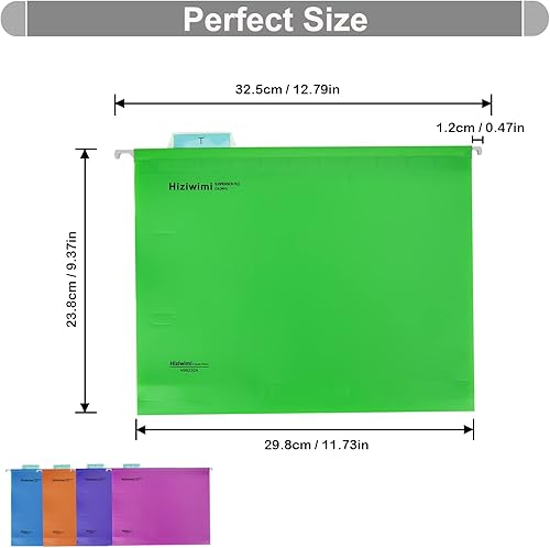 Miniatura 2 de 15 carpetas colgantes de polipropileno tamaño carta, carpetas colgantes con pestañas, carpetas de archivos para archivadores, archivos colgantes