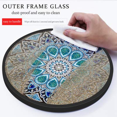 Nicole Knupfer Kit Diamond Painting Rotondo 5D, Libellula Mandala, 23,5 Cm, Telaio Rotondo E Accessori - 3