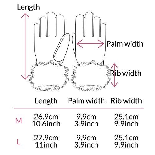 accsa Skihandschoenen voor dames, voor de winter, waterdicht, winddicht, 3M Thinsulate bontmanchet, warme handschoenen - Image 8