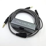 UNCLE LIGHT Noise-Cancelling Chat Link Pro Cable, Compatible with Elgato HD60 S+/HD60 S/HD60 Pro/HD60 X/4K/HD60 and Game Controllers, Metal Case, in-line Isolator, 2.6m (8.5ft) Black