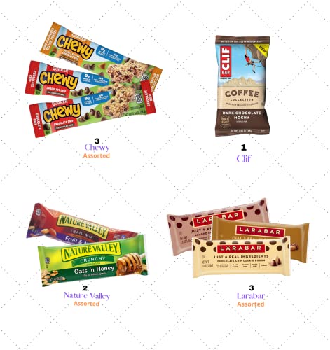 Snack Bars Variety Pack Bundle Sampler With Kind, natures bakery, Larabar, Clif & More (25 Count) In snack Lover Box 3 Snack Bars Variety Pack Bundle Sampler With Kind, natures bakery, Larabar, Clif & More (25 Count) In snack Lover Box