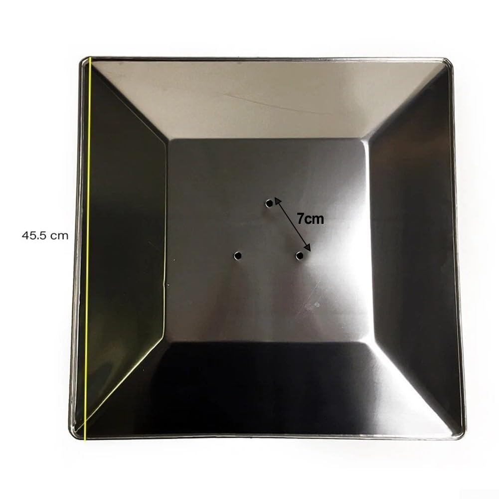 Quadratischer Aluminium-Reflektor für Pyramiden-Terrassenheizungen, kompatibel mit den meisten Modellen, 7 cm und 11 cm Lochabstand (7 cm)