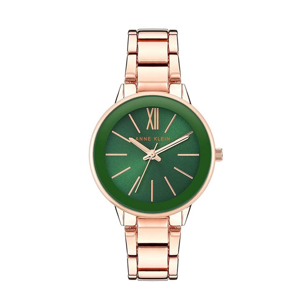 Anne Klein Quartz Analog Green Dial Metal Strap Watch for Women-NEAK3876GNRG (B09NCFHTNH) Amazon Price History, Amazon Price Tracker
