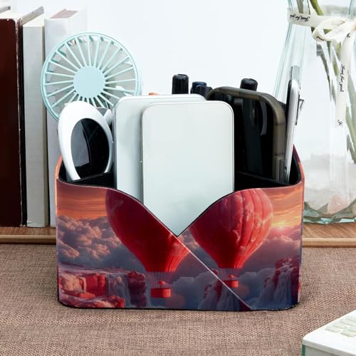 Porte-stylo rectangulaire rose à double compartiment pour bureau - 7