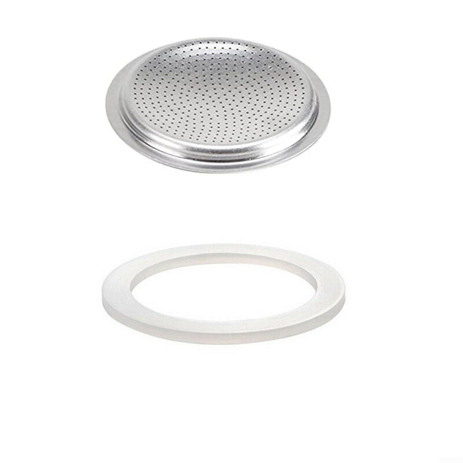Oniissy Replacement Gasket Seal for Espresso Pots, Silicone Rubber Material, Wide Compatibility with Different Cup Sizes(9 cup+sieve)