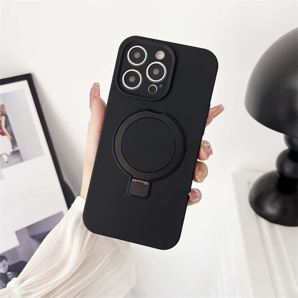 Coque silicone pour iPhone 14 Plus ENILSA antichoc noire Magsafe - 8